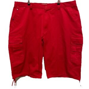 Men's BTL Beyond The Limit Cargo Shorts Big & Tall Size 44X13 RED Cotton